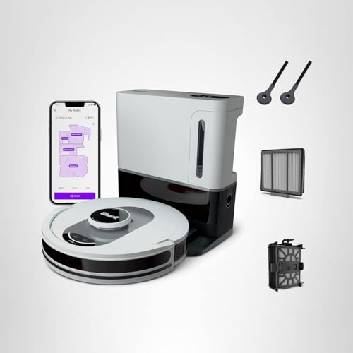 Shark Matrix Clean | Robot Vacuum Cleaner with Powerful Suction for Pet Hair, Rugs, Carpets & Hard Floors | Self-Empty Base | 60-Day Capacity | Voice Control | LiDAR Navigation | Cool Grey | AV2511AE