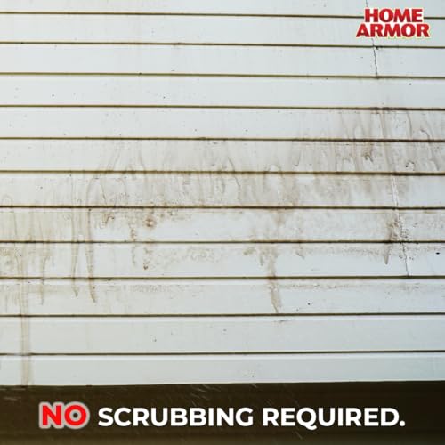 Home Armor Outdoor Cleaner+, 64 oz., Remove Stains from Mold, Mildew, Algae, Dirt and Grime for Visible Results in Seconds, No Scrubbing Required, Plant Safe When Used as Directed