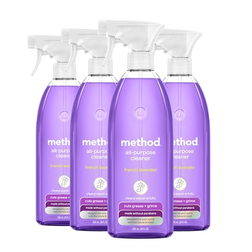 Method All-Purpose Cleaner Spray, French Lavender, Perfect for Most Counters, Tiles and More, 28 Fl Oz, (Pack of 4)