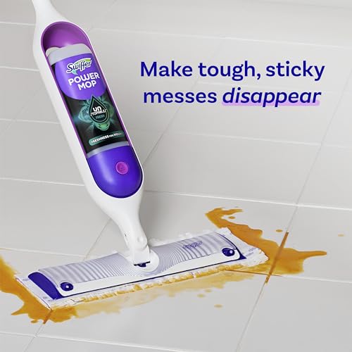 Swiffer PowerMop Floor Cleaning Solution with Unstopables Fresh Scent, PowerMop Refills, Floor Cleaner for Mopping, 25.3 fl oz, 2 Pack