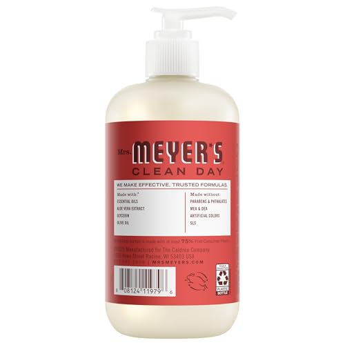 Mrs. MEYER'S CLEAN DAY Hand Soap, Tomato Vine Scent, 12.5 Fl Oz Bottle - 3 Pack