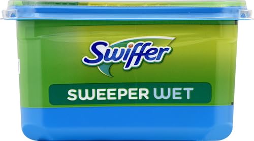 Swiffer Sweep + Mop, Wet Pads Refill, Floor Cleaner for Dirt, Dust, Hair, Cleaning Cloths for Mopping Home, Bathroom, Kitchen, All Purpose Multi-Surface Floor Wipes, Fresh, 24ct