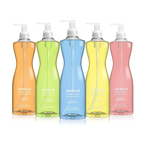 Method Dish Soap, Lime + Sea Salt, Tough on Grease, 18 Fl Oz (Pack of 1)