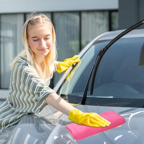 Olutacot 4 Pcs Multicolor Extra Large Microfiber Cleaning Cloth 30 x 20 Inch Reusable Thick Cleaning Towel Washable Solid Color Microfiber Towel for Home Office Window Cars Glass
