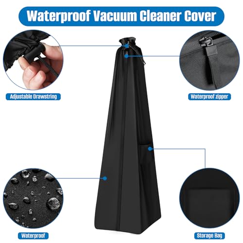 SIRUITON Household Upright vacuum cleaner Storage Bag, Upright vacuum cleaner Protective Cover, dustproof and waterproof,black（ Only Bag）