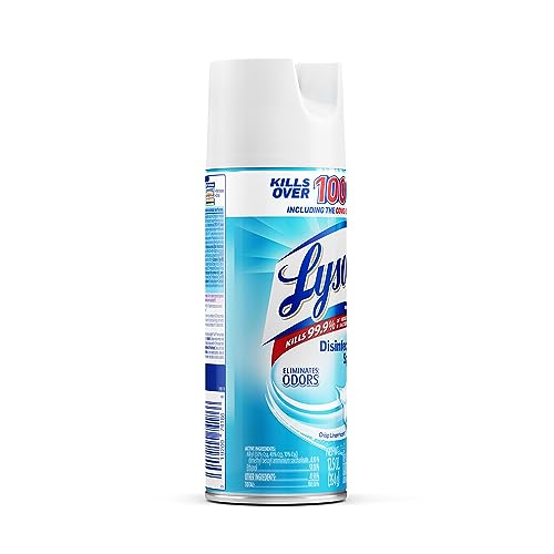 Lysol Disinfectant Spray, Sanitizing and Antibacterial Spray, For Disinfecting and Deodorizing, Crisp Linen, 12.5 Fl. Oz (Pack of 12)