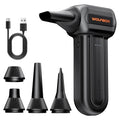 WOLFBOX MF60&MF70 Compressed Air Duster-110000RPM Super Power Electric Air Duster, 3-Speed Adjustable Rechargeable Cordless Air Blower with Fast Charging for PC Keyboard Cleaning, Car, Home (Black)