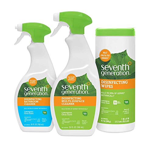 Seventh Generation Botanical Multi-surface Disinfecting Cleaner, Lemongrass Citrus, 26 fl oz (3 pack)