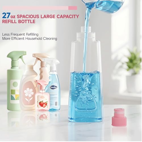 24" Dry mops for Floor Cleaning, Extra-Long Spray runtime & Light Mist Spray mop, Microfiber Wet mop w/ 28oz Tank & 2 Washable Pads, Heavy Duty Flat mop for Hardwood Tile Laminate Vinyl, Large Spaces