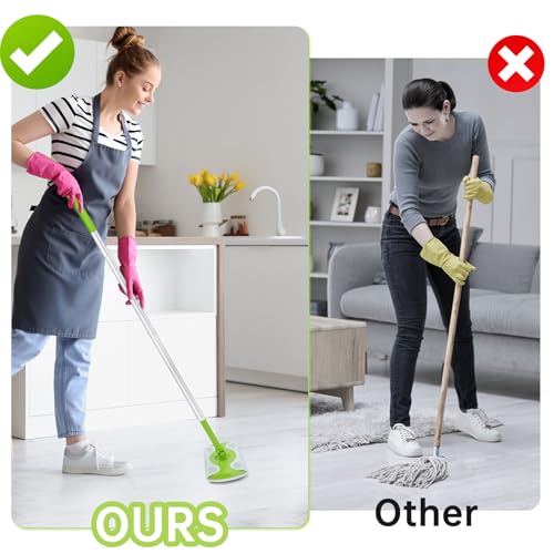 Mop Handle Compatible with Swiffer, Detachable Green Extra Long Mop Handle for Swiffer