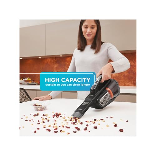 BLACK+DECKER dustbuster Portable Vacuum Cordless Handheld, Small Hand Vacuum Cleaner for Dorm Home and Car, Powerful 20V AdvancedClean+ (HHVK515J00FF)