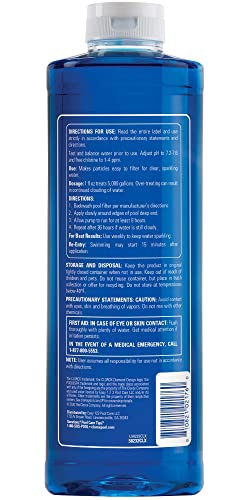 Clorox® Pool&Spa™ Swimming Pool Super Water Clarifier, Creates Crystal Clear Pool Water, 1 Quart (Pack of 1)