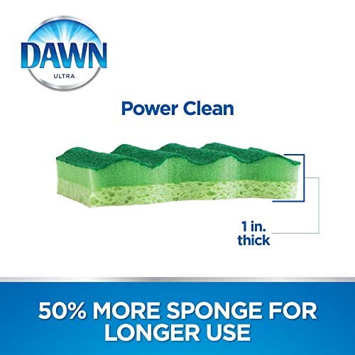 Dawn Power Clean Wedge-Shaped Scrubber Sponges, Pack of 3, Green