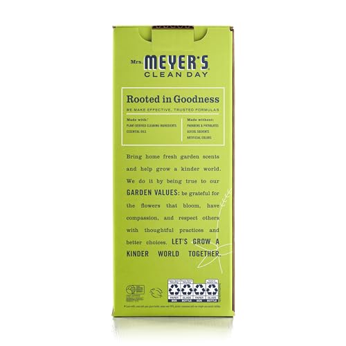 MRS. MEYER'S CLEAN DAY Multi-Surface Cleaner Dispenser and Concentrate Starter Kit, 1 Glass Dispenser (16 Fl. Oz.) and 2 Concentrated Refills (2 Fl. Oz. each), Lemon Verbena, Makes 32 Fl. Oz. Total
