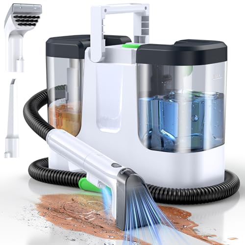 Portable Carpet & Upholstery Cleaner, 18Kpa Carpet Cleaner Machine for Deep Stain Removal, Spot Cleaner for Pet Accidents, Area Rugs, Stairs, Car Upholstery & Couches, Includes Tools & Self-Cleaning