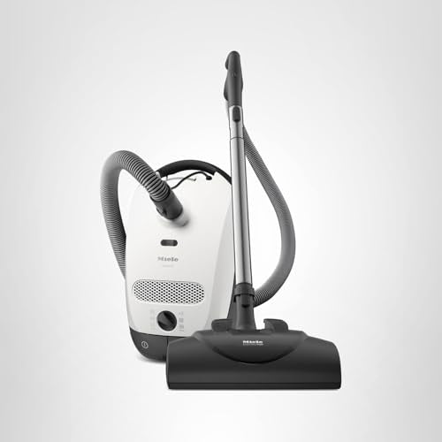 Miele Classic C1 Cat & Dog Bagged Canister Vacuum, Lotus White - Pet Hair, Portable