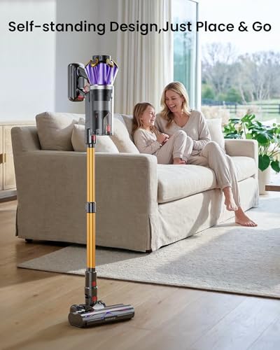 Migusky Cordless Vacuum Cleaner, 650W 55Kpa 70Mins Cordless Stick Vacuum with Hurricane Mode, 1.8L Cup, Anti-Tangle Vacuum Cordless, Self-Standing Vacuum Cleaners for Home Pet Hair Carpets