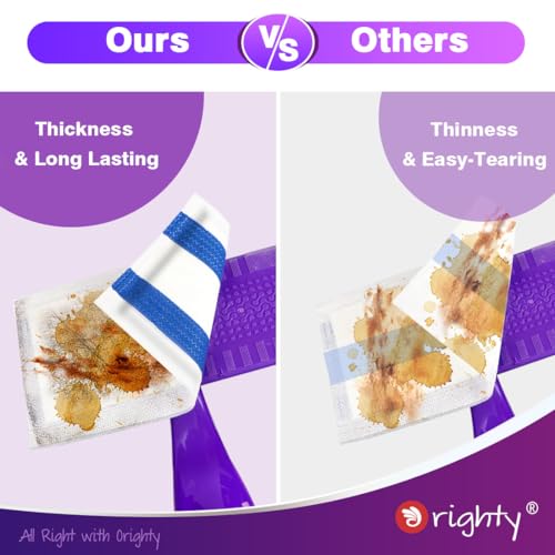 Orighty Dry Mop Pads Refill Compatible with Swiffer Wet Jet, Multi-Layer Mopping Pads, Multi Surface WetJet Hardwood Floor Cleaner Spray Mop Pads Refills, 48 Count
