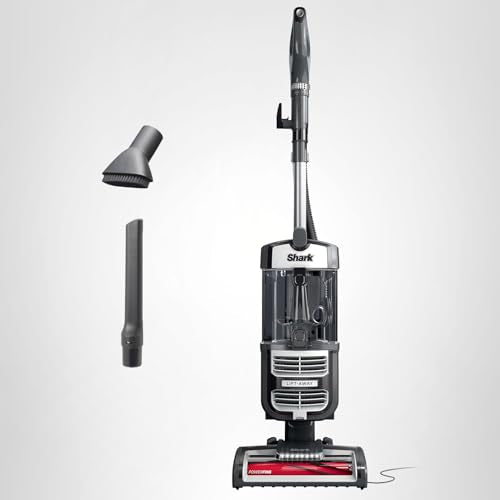 Shark UV730 Navigator Lift-Away Upright Vacuum, PowerFins HairPro Self-Cleaning Brushroll, HEPA Filter with Anti-Allergen Technology, LED Headlights, Swivel Steering, Gray (Renewed)