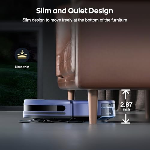 Robot Vacuum and Mop Combo, 2 in 1 Robot Vacuum Cleaner with WiFi/App, Smart Robotic Vacuums with Strong Suction, Schedule, Self-Charging, Slim, Quiet, Ideal for Hard Floor, Pet Hair, Low Pile Carpet