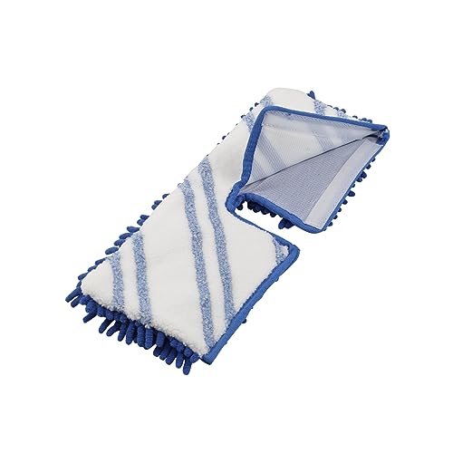 Clorox Ready Flip Spray Mop Refill Pad Machine-Washable Dual-Use Chennille & Microfiber Head, Blue