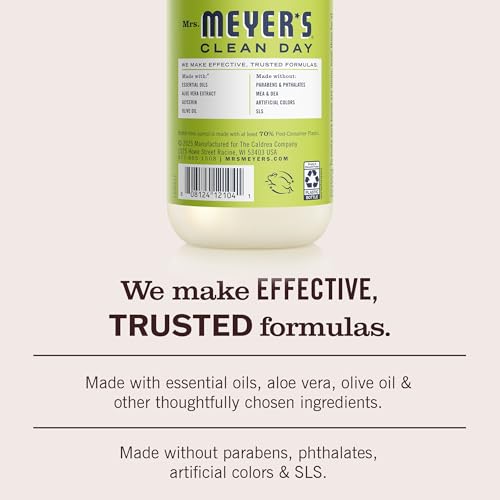 MRS. MEYER'S CLEAN DAY Hand Soap, Lemon Verbena Scent, 16 Fl Oz Bottle