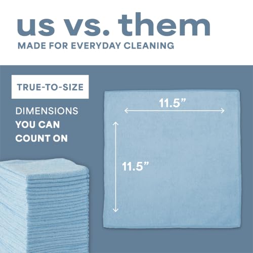 S&T INC. 100 Pack of Microfiber Cleaning Cloth, Bulk Microfiber Towel for Home, Reusable and Lint Free Cloth Towels for Car