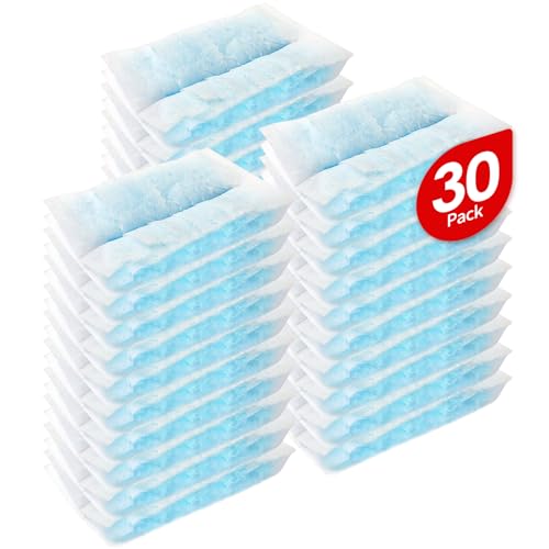 FURCIELOS Disposable Microfiber Feather Duster Refills, Multi-Surface Duster Compatible with Swiffer Dusters Handle, 30 Count, Unscented