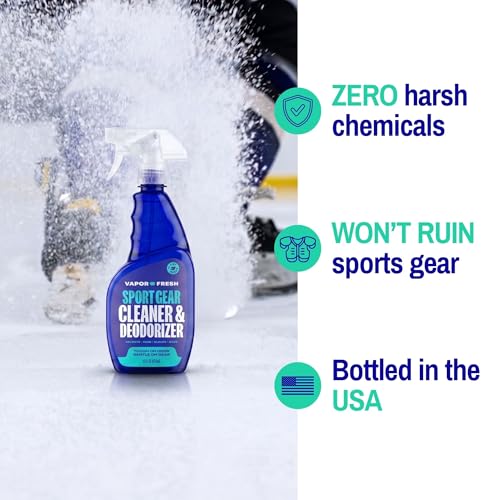 Vapor Fresh Sports Cleaner and Deodorizer - For Boxing Gloves, Sports Pads, Helmets, Gym Bags, Gym Equipment and More - Naturally Powered By Plants, 16 Fl Oz (3-Pack)