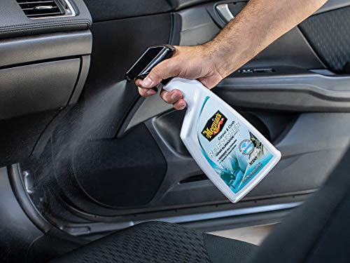 Meguiar's Carpet and Cloth Re-Fresher Odor Eliminator Spray, Car Air Freshener, Fights Odors and Freshens Fabrics in your Car, Easy to Use Trigger Spray, 24 Oz
