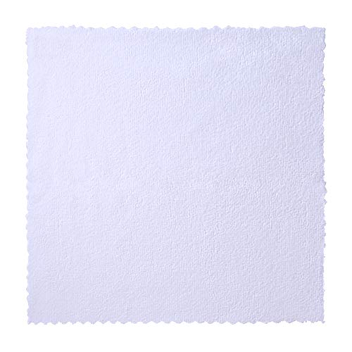 Eurow 200GSM Microfiber Cleaning and Drying Cloths with Dispenser Box, Reusable, Streak-Free, Scratch-Free, Ultra Absorbent, Edgeless for All Surface Types, 12x12in, 50-Pack, White