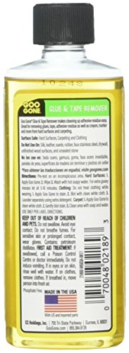 Goo Goo Glue and Tape Adhesive Remover - 4 Ounce - Removes Adhesives Stickers Crayon Glue Tape Gum Window Decals Glitter Labels