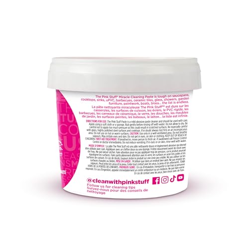 Stardrops The Pink Stuff Cleaning Paste 500g, Multi Purpose Cleaner for Kitchen, Bathroom, Tiles, Glass, Shower, Oven, Sink, Stainless Steel, Removes Grease, Grime & Stains