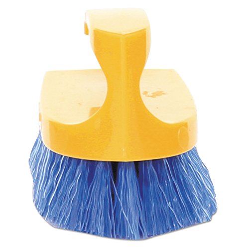 Rubbermaid Commercial Products,Rubbermaid Commercial,Iron-Shaped Handle Scrub Brush, 6" Brush,Long-Lasting Blue Polypropylene Fill Resists Stains.,Durable Plastic Block.