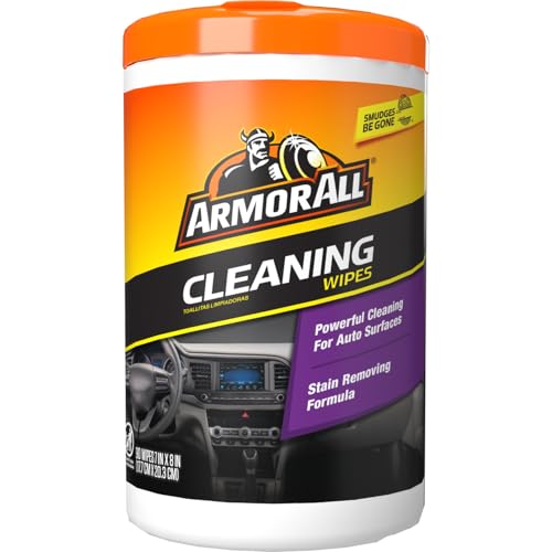 Armor All Car Cleaning Wipes 90-Count - Convenient Car Interior, Dashboard, Leather, Fabric & Vinyl Wipes, Gift for Car Lovers