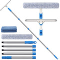 Mitclear 77'' Professional Squeegee Window Cleaner Tool with Extension Pole, Car Windshield Cleaning Kit with Long Handle, Window Washing Equipment for Indoor Outdoor Windows & Car Glass