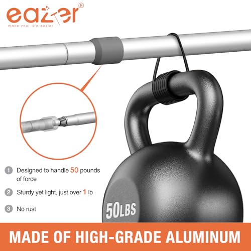 Eazer 2-in-1 Window Cleaner Tool, 64'' Window Squeegee for Home, Window Cleaning Squeegee Kit with Telescopic Pole, Window Washing Kit with Rotatable Bendable Head(Threaded + Telescopic) - EAW01
