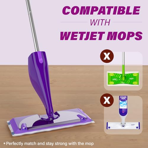 Wetjet Pads Refills, 32 Count Disposable Mop Pad Refills for Swiffer Wet Jet Mops, Thickness, Absorbent for Household Cleaning & Suit All Multi-Surface