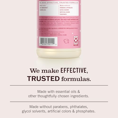 Mrs. MEYER'S CLEAN DAY Multi-Surface Everyday Cleaner, Peppermint Scent, 16 Fl Oz Bottle - 3 Pack