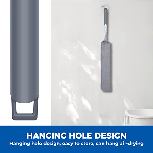 Retractable Gap Dust Cleaner Cleaning Tools with 2 Microfiber Dusting Cloths Long Handle 60inches Washable and Retractable Duster Brush for Cleaning Under Appliances Furniture Couch Fridge
