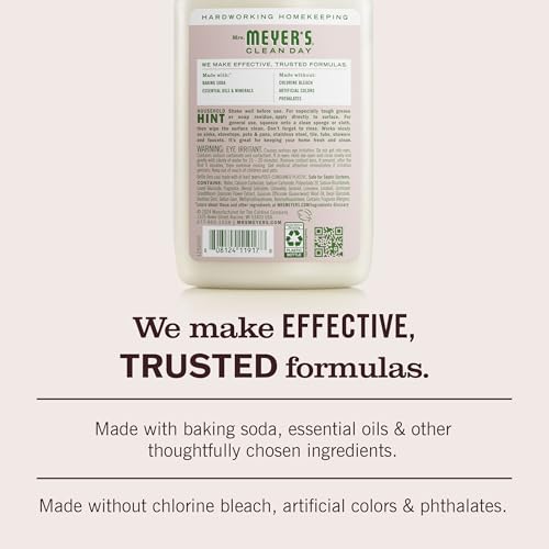 MRS. MEYER'S CLEAN DAY Baking Soda Cream Cleaner, Cuts Grease, Scratch-Free Polish, Apple Blossom, 16 Fl Oz, Pack of 1