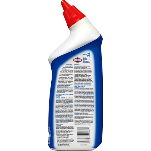 CloroxPro Toilet Bowl Cleaner with Bleach, Clorox Automatic Toilet Cleaner, Kills Germs and Removes Stains, Fresh Scent, 24 fl. oz., Pack of 12