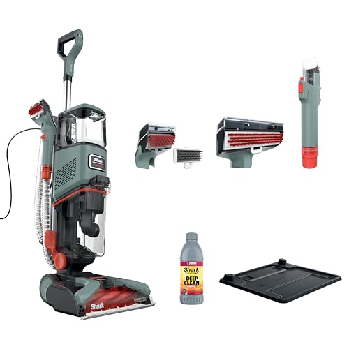 Shark CarpetXpert | Upright Carpet, Area Rug & Upholstery Cleaner | Carpet Shampooer with Handheld Spot & Stain Eliminator | 3 Cleaning Tools | Slate Green | EX151
