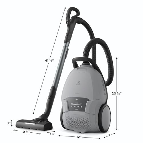Electrolux Ultimate800 Bagged Canister Vacuum with LED Lights, HEPA Filtration, 21 Foot Cord, 3 in 1 Attachment Nozzle and 4 Position Storage Options