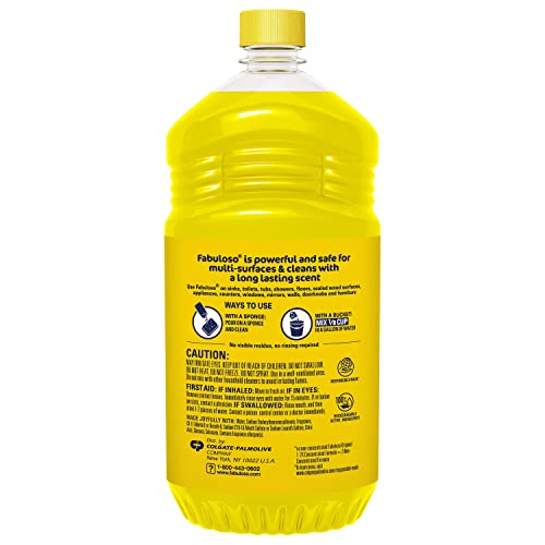 Fabuloso Multi-Purpose Cleaner 2X Concentrated, Refreshing Lemon- 56 fl oz(Pack of 6)