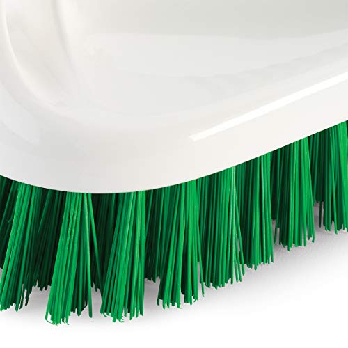 Libman Commercial 57 Power Scrub Brush, Polypropylene, 7" x 2.5" scrubbing Surface, Green and White (Pack of 6)