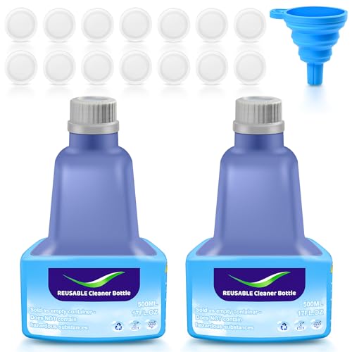 Ndoge Replacement Bottle for Swiffer® Wet Jet™ Mop, Refillable, 500 ML Leak-Proof HDPE Refillable Bottle, 17 FL OZ Solution Bottles, Empty Bottle No Cleaning Solution