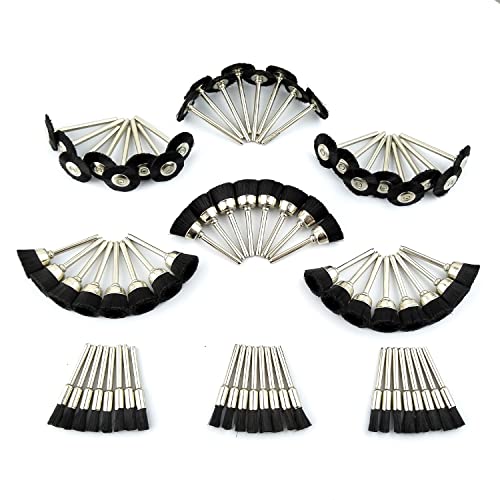 Merryland Wire Brush Mini Steel Brush Mixed Cup Wheel Pen Brush 72 Pack