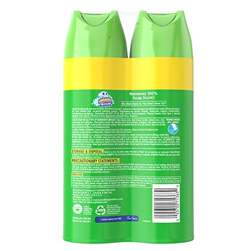 Scrubbing Bubbles Bathroom Grime Fighter Aerosol, Rainshower, 20 oz, 2 Count