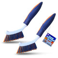 Bring It On Grout Cleaning Brush 2-Pack – Crevice Cleaning Brush with Stiff Nylon Bristles, 8-Inch Heavy-Duty Scrub Brush for Tile, Grout, Shower, Bathroom, Kitchen, Corners & Tight Spaces